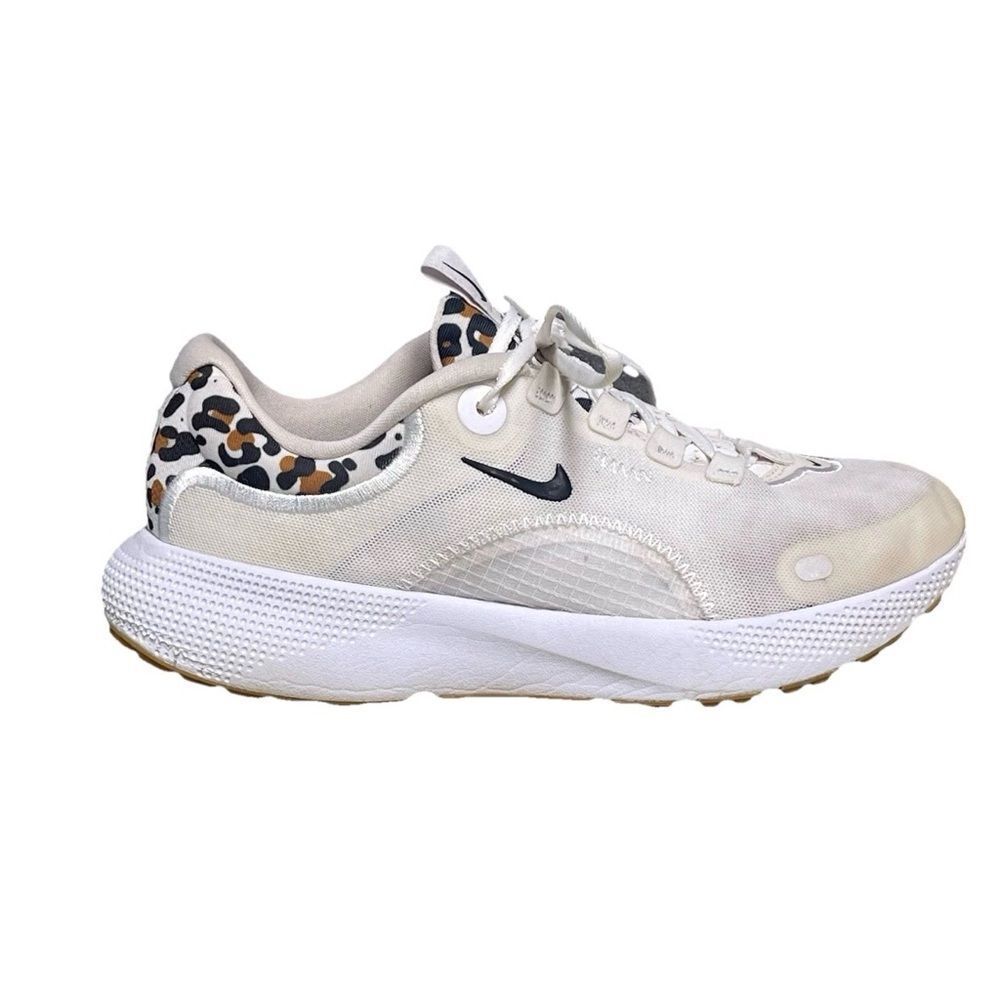 Nike React Escape Run White Leopard Women's Running Shoes Size 7M